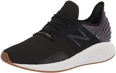 New Balance Men's Fresh Foam Roav V1 Running Shoe, Black/Grey, 8.5 US