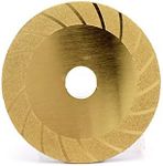 Grinding Cup Wheel, 100mm Diamond Cutting Discs, Wet ＆ Dry Cutting Blade for Stone, Concrete, Brick, Granite (Gold Corrugated Slice)