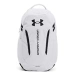 Under Armour unisex-adult Hustle 6.0 Backpack, (100) White/White/Black, One Size Fits Most