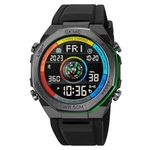 SKMEI Men Watch Compass Pedometer Calories Sport Watch LED Digital Stopwatch Boys Digital Sport Wristwatch (Colorful - Green)