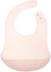 Olababy Fold N Go Silicone Baby Bib w Travel Case | Soft, Lightweight, Waterproof Bibs for Infants & Toddlers | BPA Free (1 Bib + 1 Travel Case, Coral)