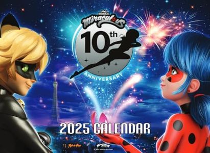 Miraculous Ladybug and Cat Noir 10th Anniversary Calendar 2025 Monthly Wall Calender 12 Month | Made In The USA