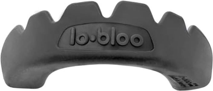 lobloo Slick Protector bucal profesional de doble densidad para deportes de alto contacto como MMA, hockey, fútbol, rugby. Mediano 10-13 años, Negro