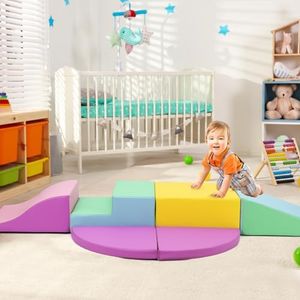 Joyspirit Toddler Foam Climbing Blocks Set - 6PCS Indoor Active Playset, Promotes Physical Development