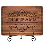 Personalized Cutting Board-12 Designs, Custom Wood Chopping Block - Unique Housewarming Wedding Engagement Gifts for Couple, Personalized Gifts for Mom Grandma with Mothers Day Birthday…