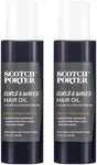 Scotch Porter Smooth & Shine Hair Oil for Men | Formulated with Non-Toxic Ingredients, Free of Parabens, Sulfates & Silicones | Vegan | 1.7oz – 2 Pack