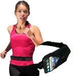 Generise Running Belt Waterproof Running Belt for Phone, Money, Headphones & Keys. Fully Adjustable - Suitable for Men & Women (Black)