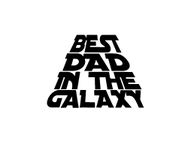 Best Dad in The Galaxy Decal Vinyl Sticker|Cars Trucks Vans Walls Laptop| Black|5.5 x 4.2 in|DUC1279