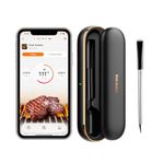 INKBIRD Wireless Meat Thermometer,300ft Bluetooth Thermometer with IP67 Waterproof Meat Probe,Smart App Control for Cooking, Oven, Grill, BBQ, Smoker, Rotisserie Rechargeable