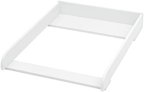 WOLTU Tablero Cambiador Bebe para Cómoda 60x10,5x80 cm, MDF con Profundidad de 48 cm, Blanco