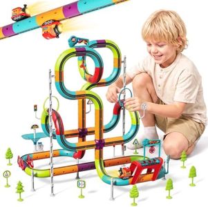 Neikko Electric Train Set for Kids Ages 8-12 Dual-Side Cube Track - 134PCS