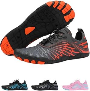 Lazuli Pro - Healthier and Comfortable Feet with Barefoot Shoes, Lightweight Flexible, Arch Support, Wide Walking Shoes (Unisex) Orange