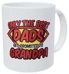 Wampumtuk Only The Best Dads Get Promoted To Grandpa Red 11 Ounces Funny Coffee Mug