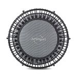 JumpSport 430 Home 44 Inch Low Impact Adult Mini Exercise Fitness Rebounder Trampoline with Streaming Videos and Workout DVDs, Black