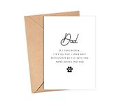 Emily gift Funny Dog Dad Birthday Card - Fathers Day Card From The Dog - Joke Dog Dad Card For Fathers Day - Best Dog Dad Ever Card