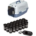 AmazonBasics 19-Inch Two-Door Top-Load Pet Kennel with 300 Pack AmazonBasics Dog Waste Bags