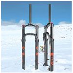 HIMALO MTB Bike Air Suspension Fork 26x4.0 Fat Bike Fork Travel 100mm 28.6mm Straight Front Fork Manual Lockout,For Snow Beach XC/AM