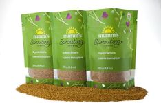 Mumm’s Sprouting Seeds – Alfalfa - Large Share Pack – Certified Organic Seed – Non-GMO – High Germination – 3 x 250 g – Resealable Bag