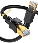 MYY Cat 8 Ethernet Cable, 30Ft Heavy Duty High Speed Internet Network Cable, Professional LAN Cable, 26AWG, 2000Mhz 40Gbps with Gold Plated RJ45 Connector, Shielded in Wall, Indoor&Outdoor