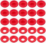 CKANDAY 50 Pieces Silicone Rubber Gaskets Washer, 2 Types High Pressure Leak-proof Seals for EZ Cap Swing Flip Top Bottle Seals Gasket for Home Brew Beer Soda Bottle Sealing, Red