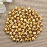 HappinessShop Set of 200 Pcs Mini Christmas Jingle Bells Beads Metal Golden Jingle Bells for Christmas Tree Xmas Tree Decoration Hanging Ornaments Christmas Decoration Items Christmas Xmas Tree Decor