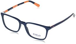 POLO RALPH LAUREN Men's Ph2234 Semi-Circular Prescription Eyewear Frames, Shiny Navy Blue/Demo Lens, 52 mm