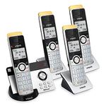 VTech IS8121-4 Super Long Range up to 2300 Feet DECT 6.0 Bluetooth 4 Handset Cordless Phone for Home with Answering Machine, Call Blocking, Connect to Cell, Intercom and Expandable to 5 Handsets