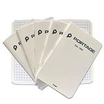 Portage Small Graph Notebook- Notepad for Field Notes, White Graph Small Sketch Book, Pocket Notebook Journal for Taking Notes in the Field – 3.5 x 5.5 Inches, 64 Pages, (Pack of 6)