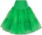 Malco Modes Vintage Rockabilly Tutu Petticoat for Full Tulle Skirt | SMD Kelly Green Petticoat for Women