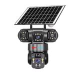 smars 12 MP Full HD Tripple Lens 4G Solar Powered CCTV Camera | Manual Side Rotation| Auto Tracking | Human Detection | Color Night Vision | Two-Way Audio