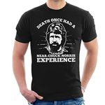 Death Once Had a Near Chuck Norris Experience Men's T-Shirt Black