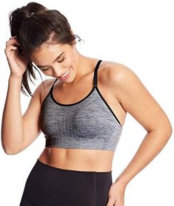 C9 Champion Women's Medium Support Seamless Cami Bra, Heather/Ebony, M