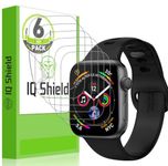 IQ Shield Screen Protector Compatible with Apple Watch Series 5 (44mm)(6-Pack)(Apple Watch Series 6) LiquidSkin Anti-Bubble Clear TPU Film