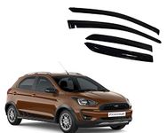 Kunj Autotech Door Visor Wind Rain Deflector Black Compatible Set of 4 Pcs