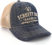 SCRUFFY DOG Premium Adjustable Trucker Hats for Men and Women - Vintage Denim Snapback Trucker Hat for Hikers and Bikers