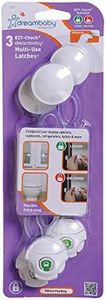 Dreambaby Ezy-Check Multi-Use Latches, (Pack of 3) - White