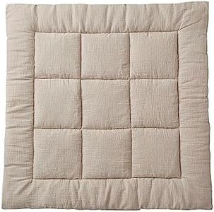 VERTBAUDET Tapis de Sol/Fond de Parc uni Gaze et Percale de Coton Taupe 75X100