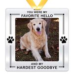 Elegant Chef Pet Memorial Photo Ornament- You were My Favorite Hello and My Hardest Goodbye- Pet Loss 3 inch Stainless Steel Picture Ornament Remembrance Sympathy Keepsake