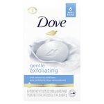 Dove Beauty Bar more moisturizing than bar soap Gentle Exfoliating for softer and smoother skin 106 g 6 bars