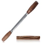 GOLD DEER Woodworking Tool 4.3" Drawknife SK5 Draw Knife with Leather Sheath Wood Carving Tools Wood Draw Knife Woodworking Whittling Tools Straight Shave Knife Woodworking Hand Tool