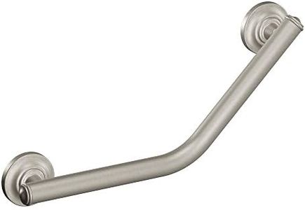 Moen RA8716D1GBN Home Care 16-Inch Angled Grab Bar, Brushed Nickel