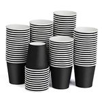 BUOKKON 100 Pack 3oz Black Paper Cups, Small Disposable Bathroom Cups, Mouthwash Cups, Espresso Cups, Small Paper Cups for Birthday Party Picnic Bathroom Supermarket