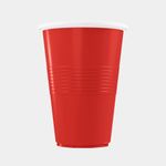 Home Heaven - Reusable Beer Pong Glass | Reusable Party Glasses | Beautiful Drinking Glass for Party | 450ml Party Glass (Chilli Red, Pack of 40)