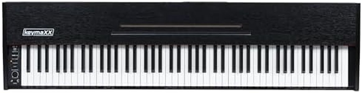 keymaXX Digital Piano 88 Tasten, Hammermechanik, anschlagdynamisch, gewichtet, Anfänger E-Piano schwarz mit Pedalen, Notenhalter und 128 Stimmen, SP-1