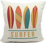 Mancheng-zi Beach Pillows Decorative Throw Pillows.Beach Throw Pillows,Surfboard Pillow Covers 18x18,Beach House Gifts,Beach Room Decor for Teen Girls,Surfboard Decor,Beachy Room Decor Aesthetic