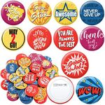 60 Pieces Reward Button Pins Recogn