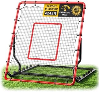 MoKo Baseball Rebounder Net, 4 x 4.5 ft, 5 Adjustable Angles