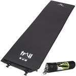 Trail Self Inflating Camping Mat 3cm Thick Single Sleeping Pad Lightweight With Bag (Black)