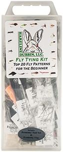 Hareline Fly Tying Material Kit with Economy Tools and Vise
