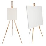 Field Easel - Wooden Tri-Pod Artist Easel, Portable, Lightweight and Professional Easel Stand for Painting, Sketching, Display, Exhibition, and Art, Collapsible Floor Standing Students and Hobbyists